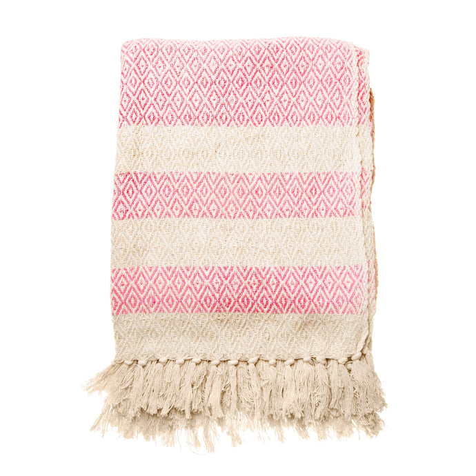 Sass and Belle Pink Diamond Twill Blanket