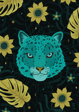 Snow Leopard Animal Art Print